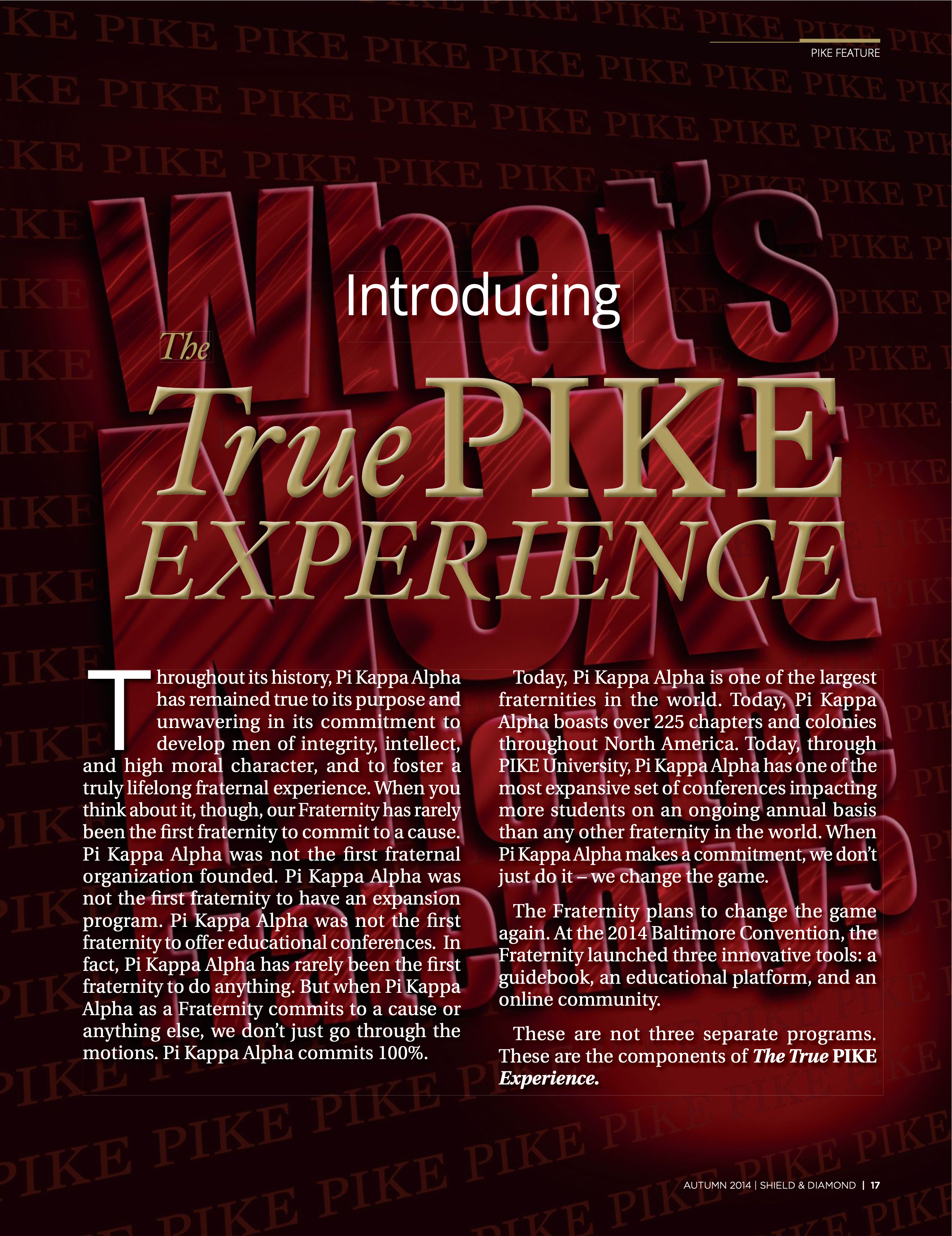 Introducing the True Pike Experience